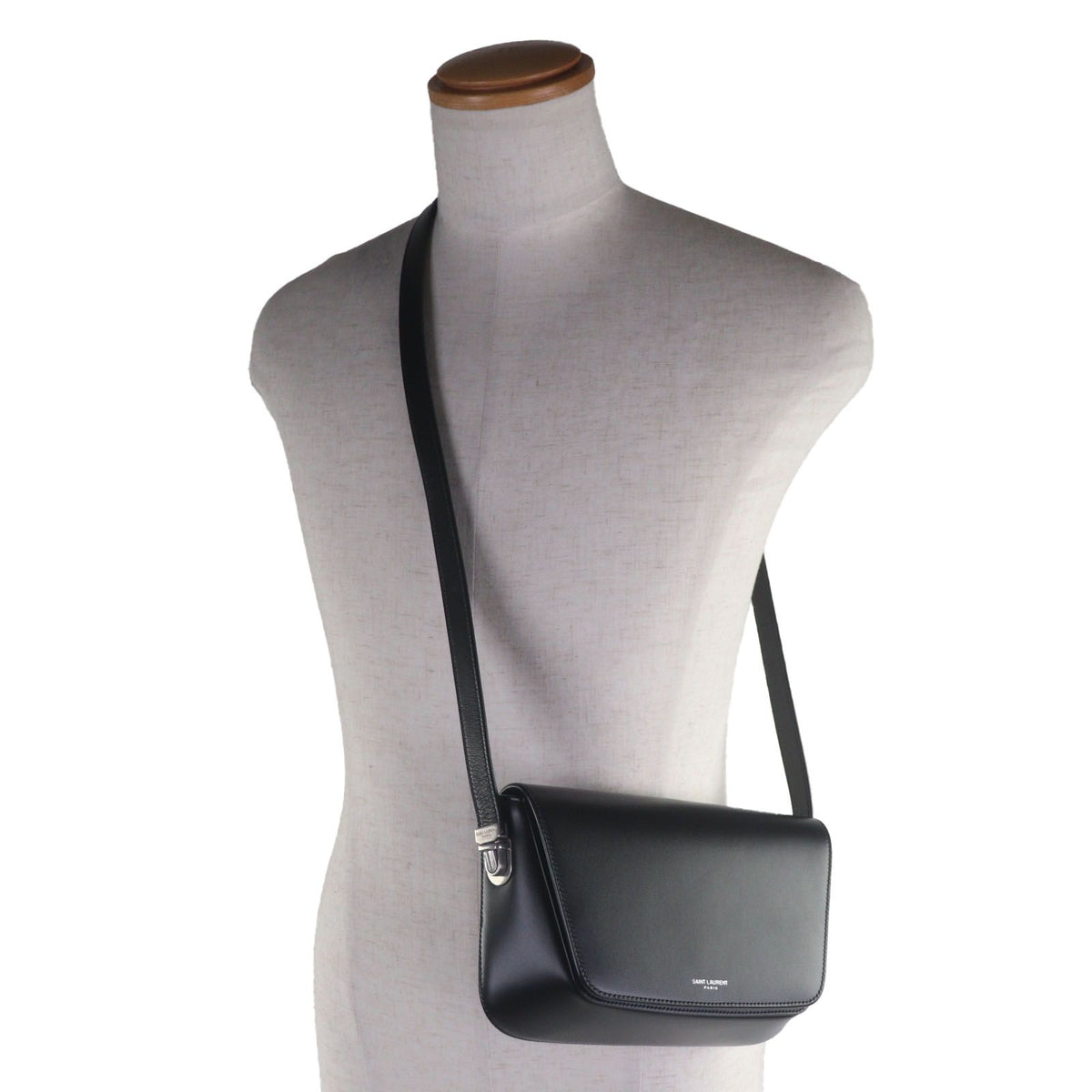 Saint Laurent Paris Small Crossbody Smooth Leather Flap Shoulder Bag — view 3