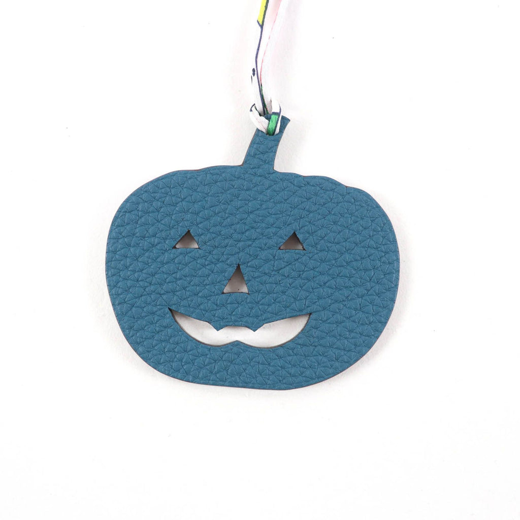 Hermes Petit H Charm Blue Green Togo Pumpkin — view 3