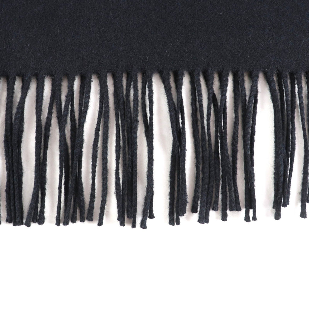 Prada Silk Cashmere Mixed Fringe Scarf Black — view 5