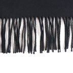 Prada Silk Cashmere Mixed Fringe Scarf Black — view 5