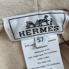 Hermes Harper Wool Cashmere Cord Ecru Avalon Stitch Hat 57 — view 8