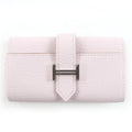Hermes Bearn Chevre Mauve Pale Silver Key Case Key Holder
