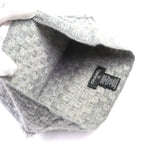 Chanel 16B Cashmere CC Logo Fringe Design Glitter Beanie Knit Cap Gray Hat — view 8