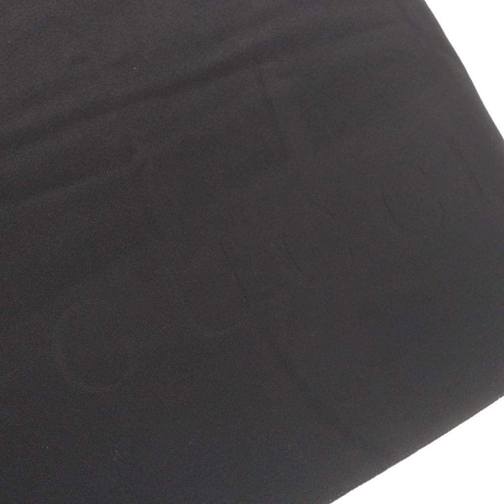 Gucci Wool 100% Logo Large Scarf with Fringe Shawl Black 70 — view 6