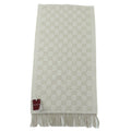Gucci Cashmere 100% GG Pattern Scarf Beige 45