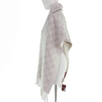 Gucci Cashmere 100% GG Pattern Scarf Beige 45 — view 5
