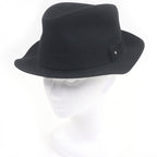 Hermes Rabbit Sellier Buttons Hat Fedora Felt Hat Black 58