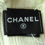 Chanel Cashmere 100% CC Logo Knit Cap Ivory Hat — view 8