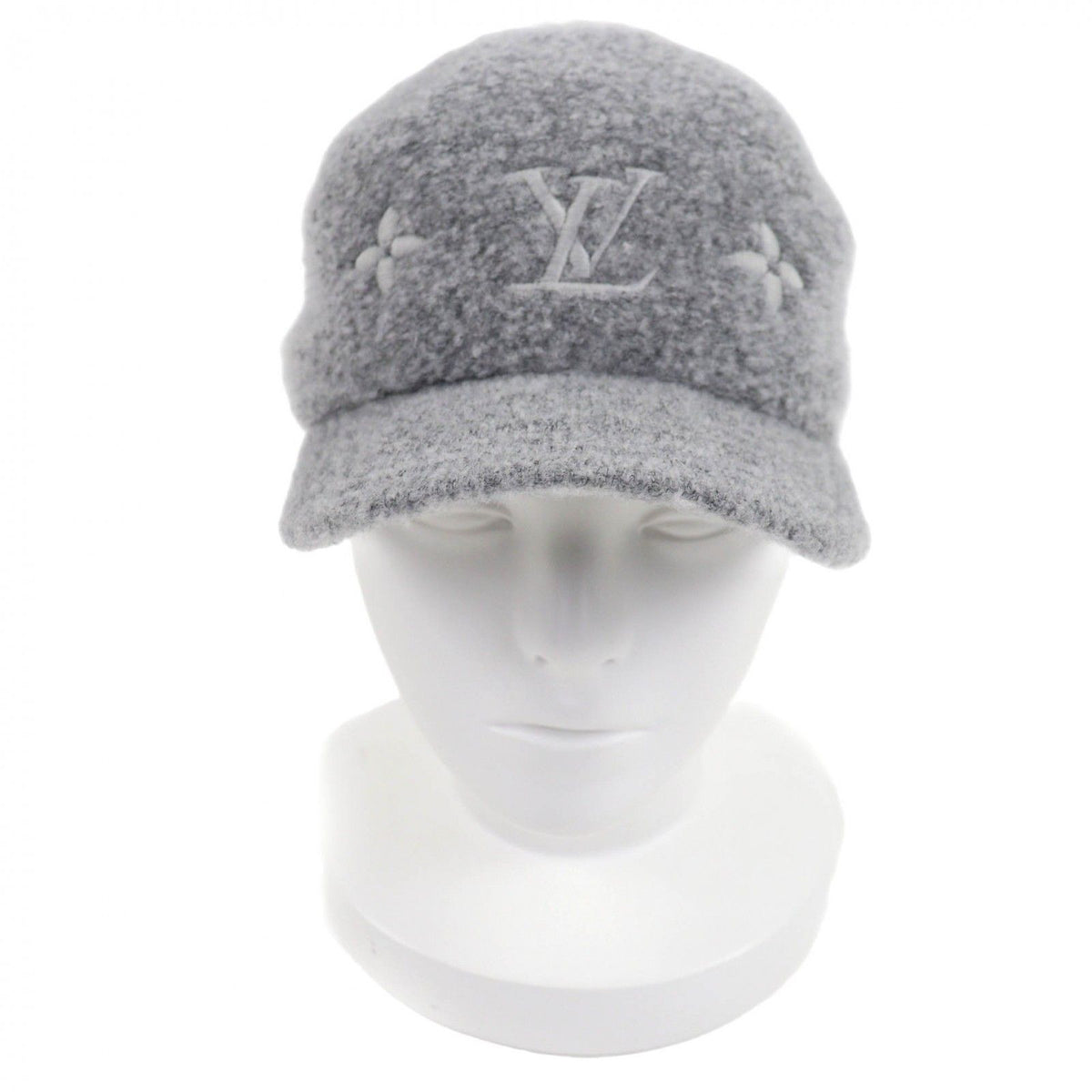 Louis Vuitton Cap Wool Glam Monogram Hat Gray — view 3