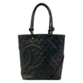 Chanel Tote Bag Cambon Line Medium Black Leather