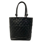 Chanel Tote Bag Cambon Line Medium Black Leather — view 3