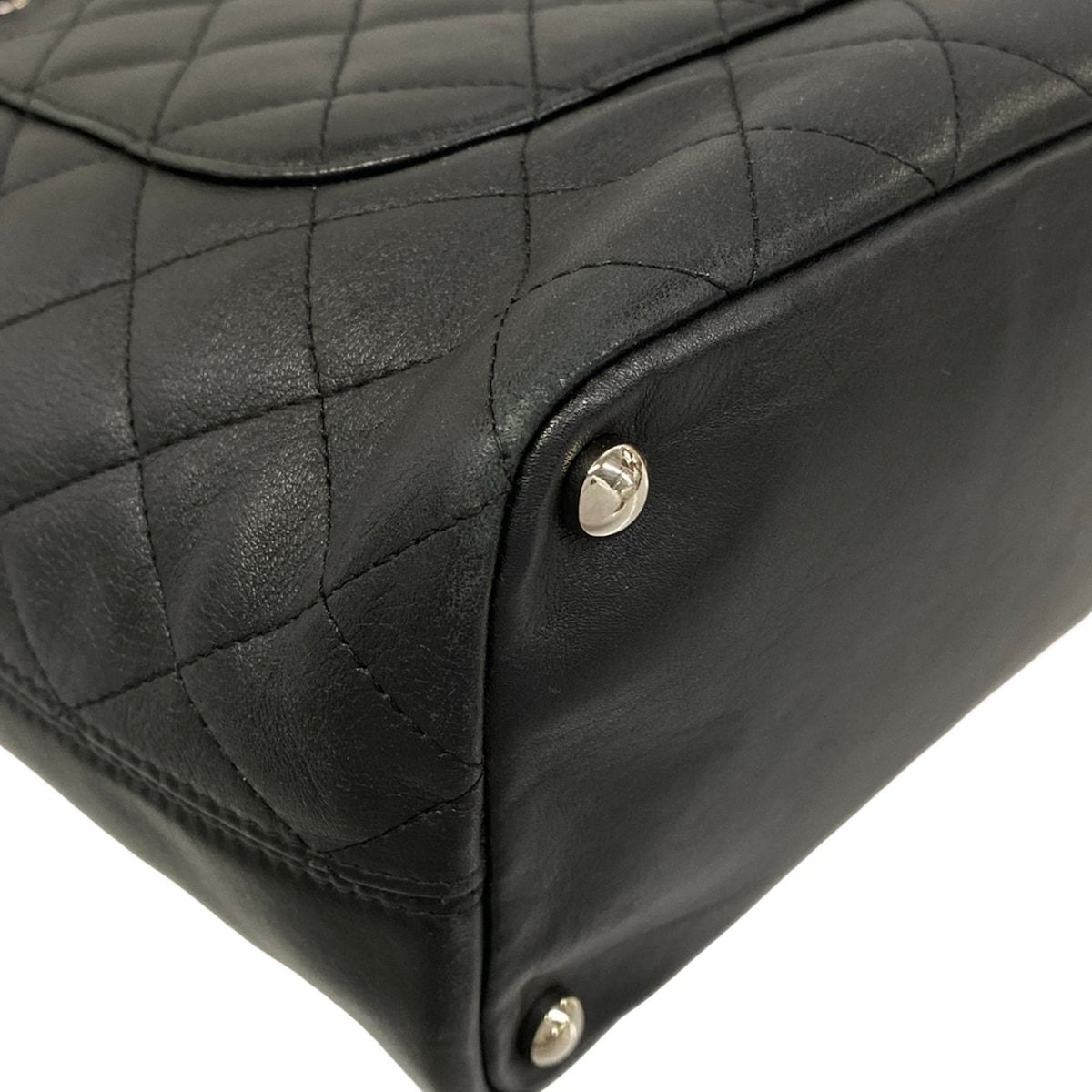 Chanel Tote Bag Cambon Line Medium Black Leather — view 8