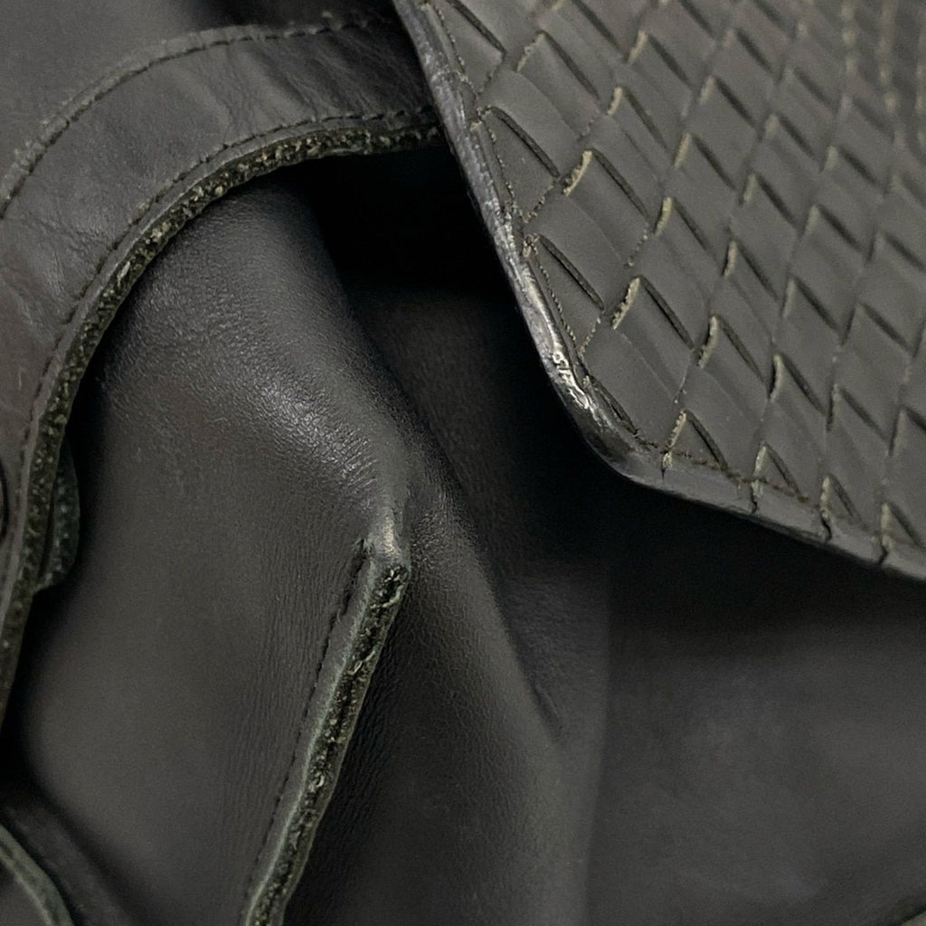 Bottega Veneta Shoulder Bag Intrecciato Black Leather — view 6