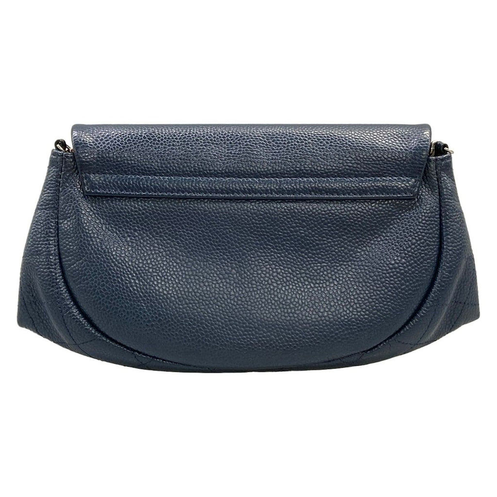 Chanel Wallet Half Moon Navy Chain Silver Shoulder Bag — view 2