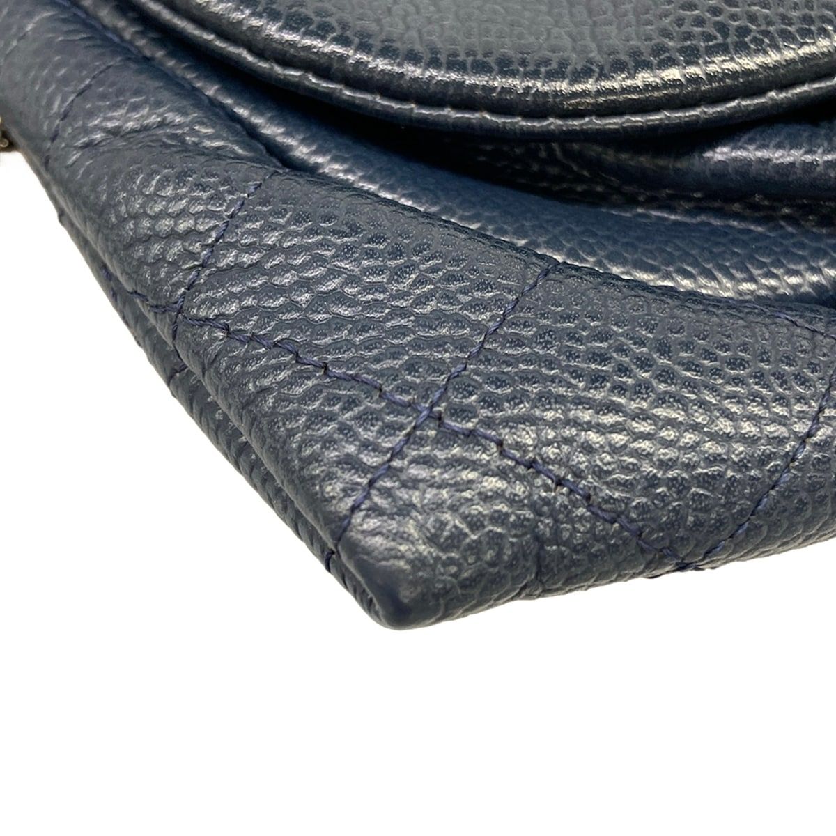 Chanel Wallet Half Moon Navy Chain Silver Shoulder Bag — view 7