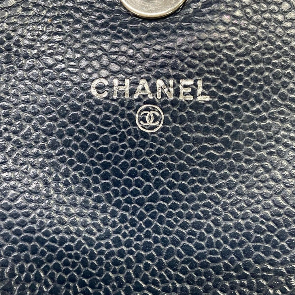 Chanel Wallet Half Moon Navy Chain Silver Shoulder Bag — view 6