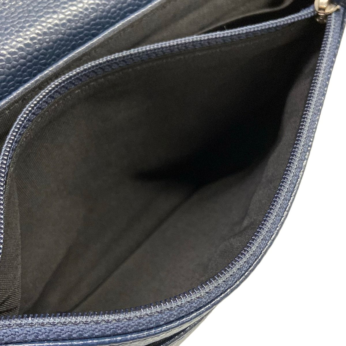 Chanel Wallet Half Moon Navy Chain Silver Shoulder Bag — view 5