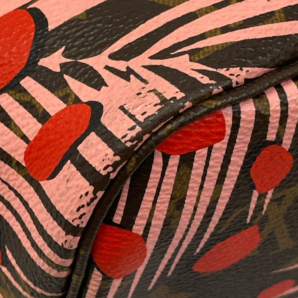 Louis Vuitton Tote Bag Monogram Jungle Dot Neverfull MM Poppy — view 6