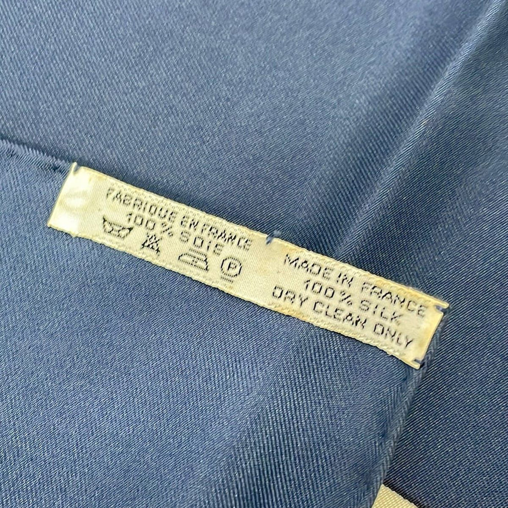 Hermes Scarf Carre 90 Dark Navy White Gold Brides de Gala — view 3