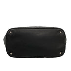 Chanel Tote Bag Quilted Black Chain Shoulder Silver — view 5