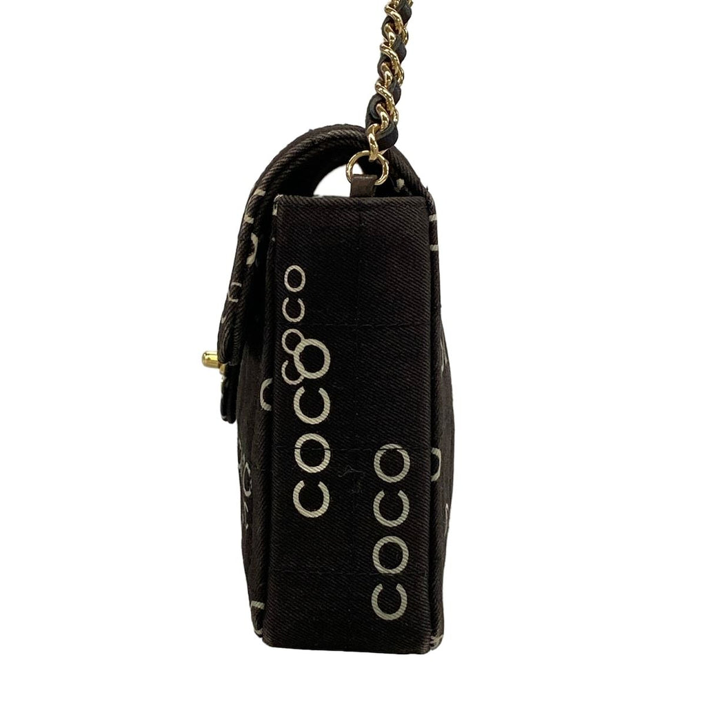 Chanel Shoulder Bag Choco Bar Black Chain Gold — view 4