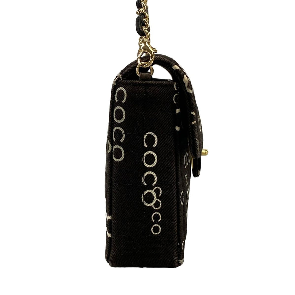 Chanel Shoulder Bag Choco Bar Black Chain Gold — view 2