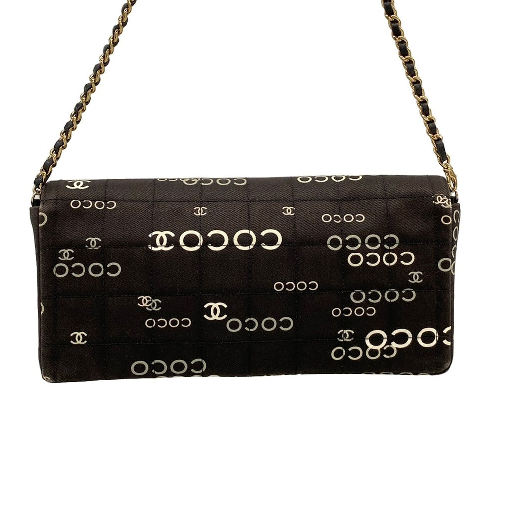 Chanel Shoulder Bag Choco Bar Black Chain Gold — view 3