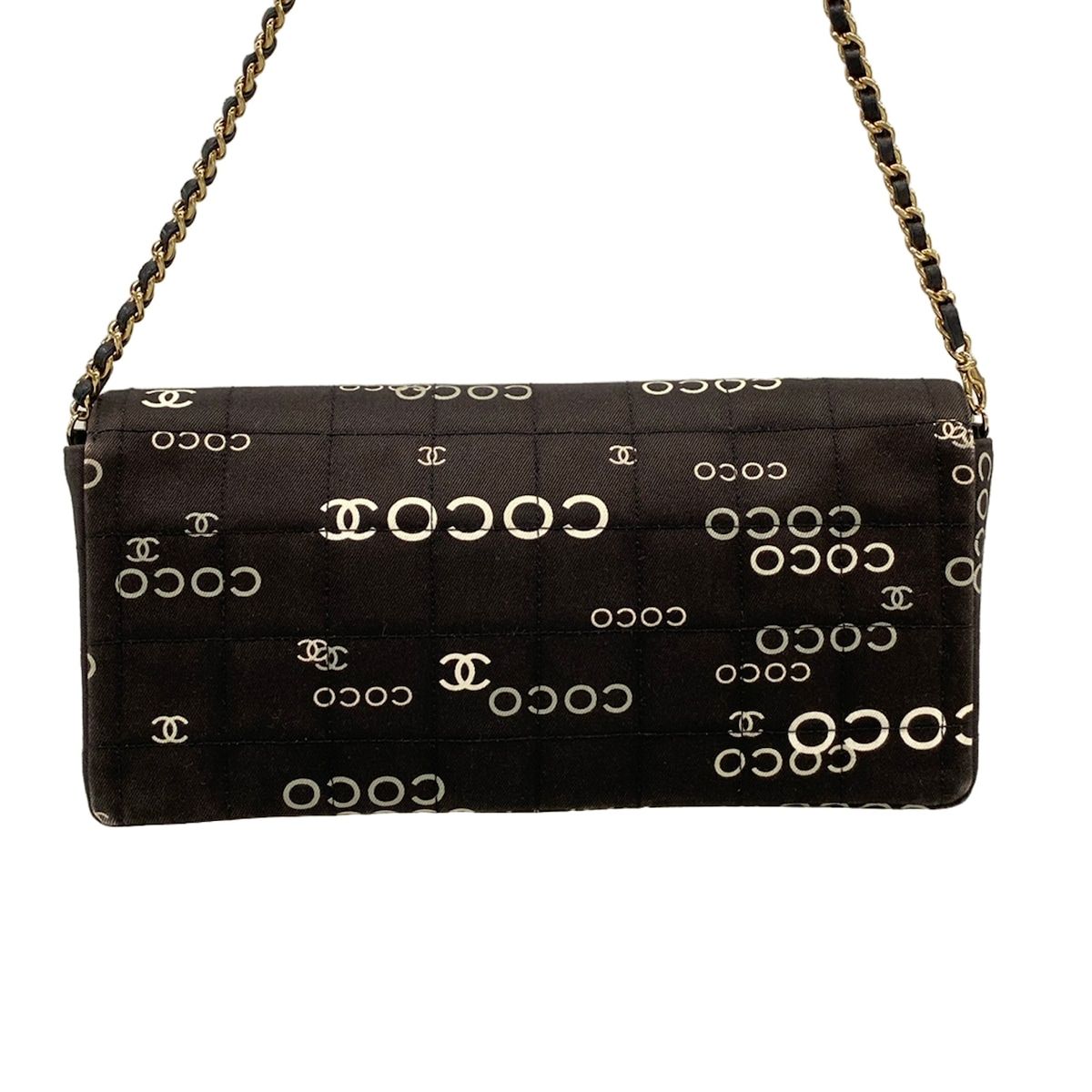 Chanel Shoulder Bag Choco Bar Black Chain Gold — view 3
