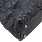 Chanel Tote Bag Quilted Navy Chain Shoulder Silver — view 8