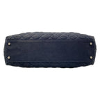 Chanel Tote Bag Quilted Navy Chain Shoulder Silver — view 5
