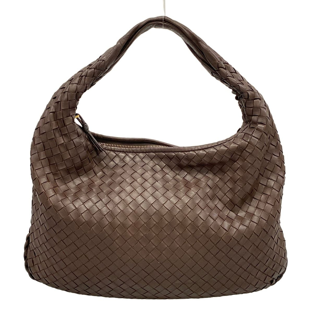 Bottega Veneta Handbag Intrecciato Dark Brown Leather