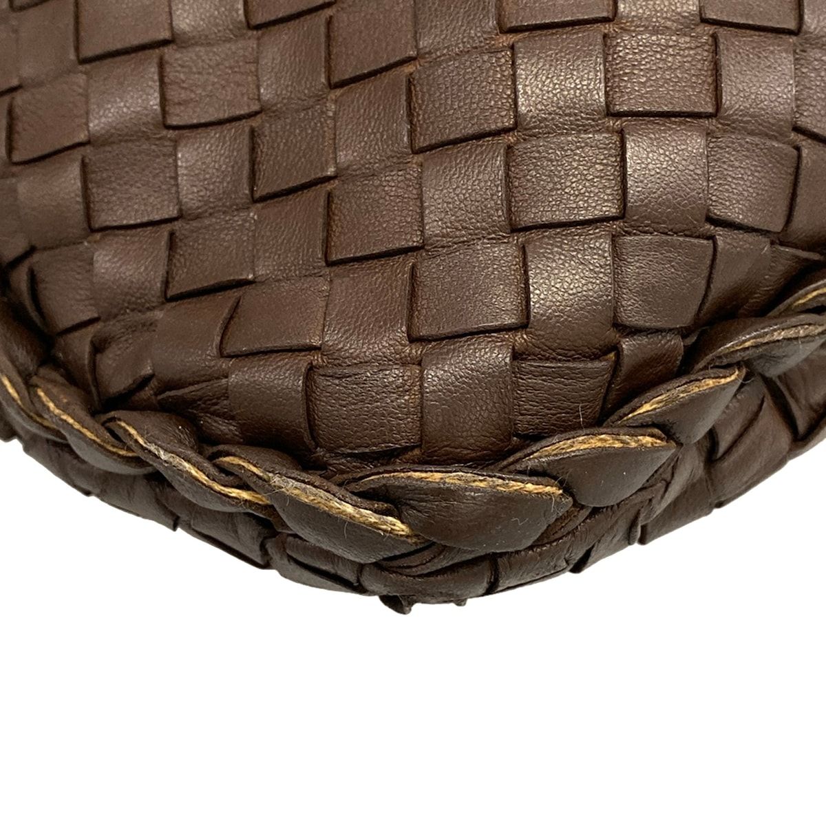 Bottega Veneta Handbag Intrecciato Dark Brown Leather — view 6