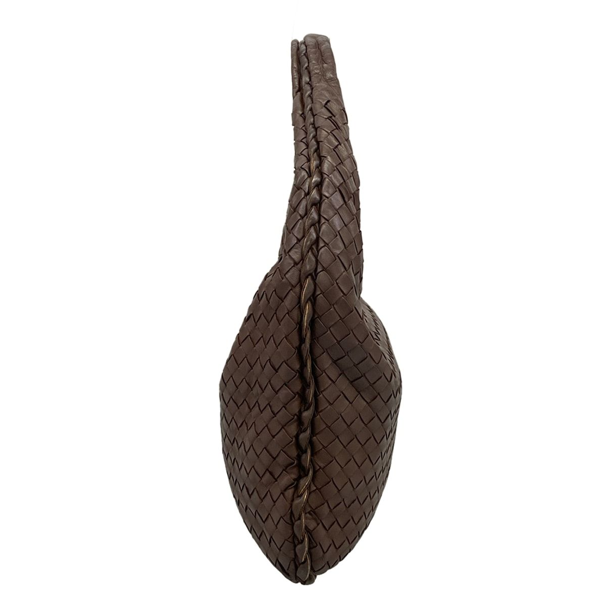 Bottega Veneta Handbag Intrecciato Dark Brown Leather — view 2