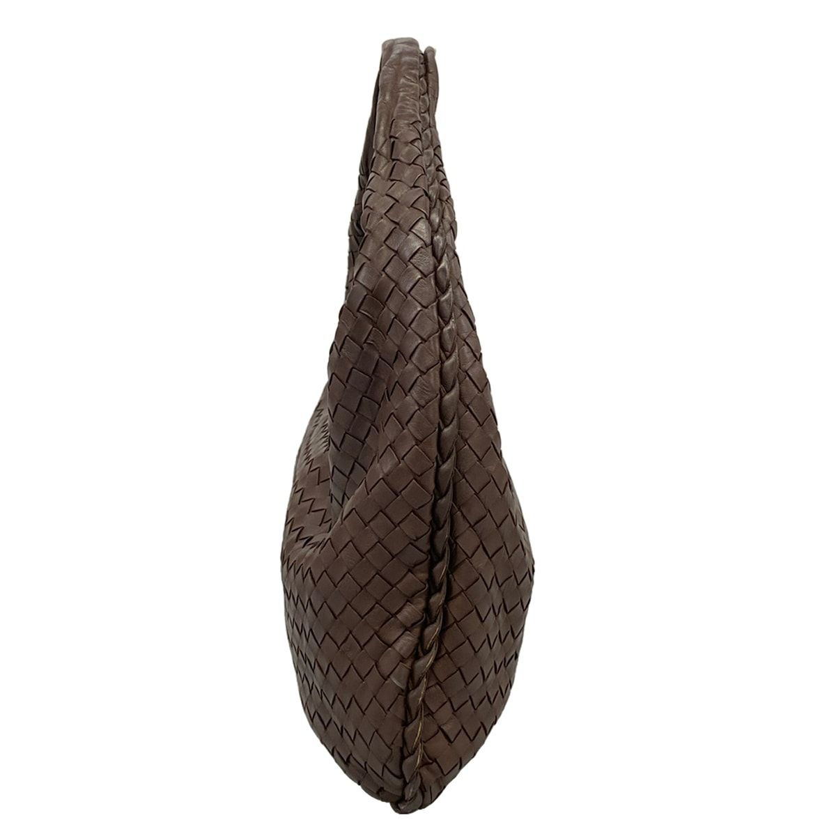 Bottega Veneta Handbag Intrecciato Dark Brown Leather — view 4