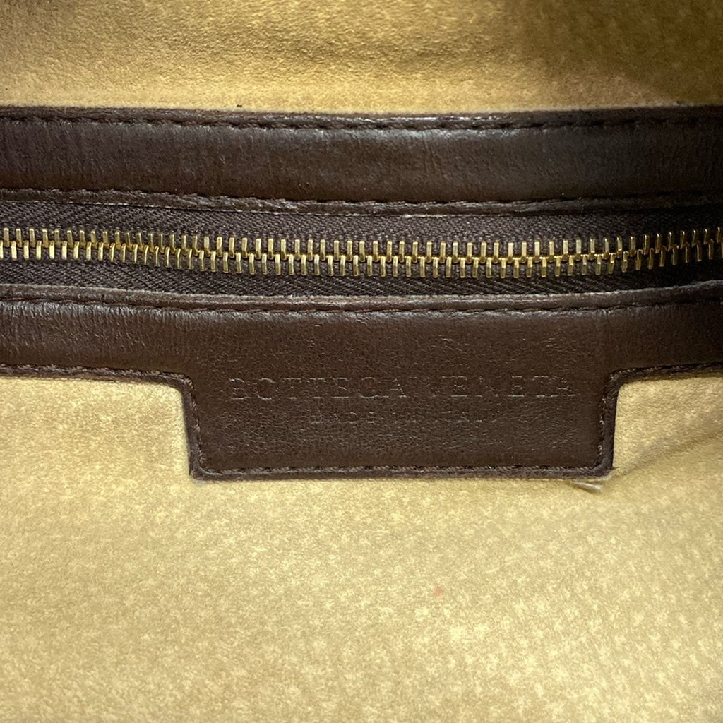 Bottega Veneta Handbag Intrecciato Dark Brown Leather — view 8