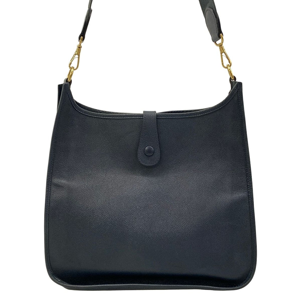 Hermes Shoulder Bag Evelyne GM Navy Gold — view 3