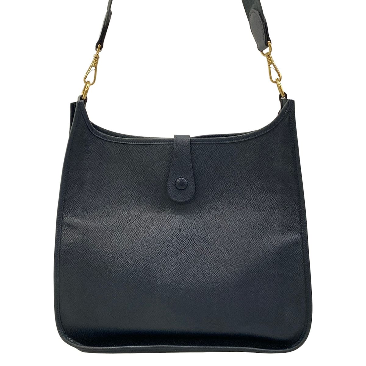 Hermes Shoulder Bag Evelyne GM Navy Gold — view 3