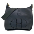 Hermes Shoulder Bag Evelyne GM Navy Gold