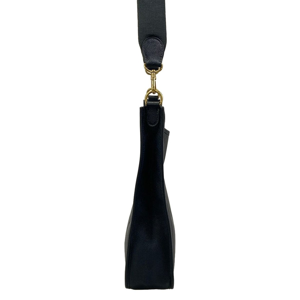 Hermes Shoulder Bag Evelyne GM Navy Gold — view 4