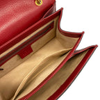Gucci Handbag Queen Margaret Beige Dark Brown Red Leather — view 7