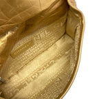 Chanel Shoulder Bag Quilted Gold Silver — view 7