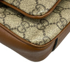 Gucci Handbag GG Supreme Beige Dark Brown Black Leather — view 6