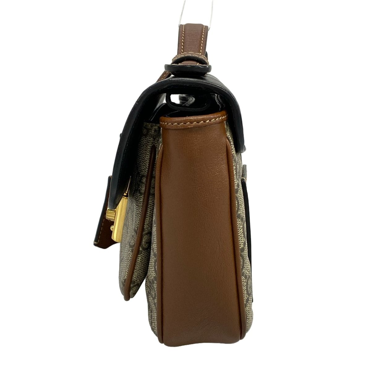 Gucci Handbag GG Supreme Beige Dark Brown Black Leather — view 4