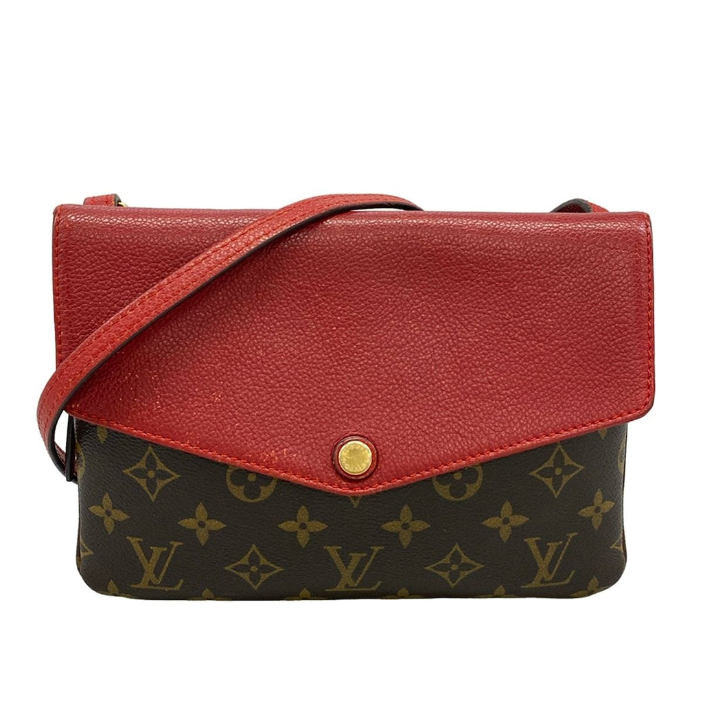 Louis Vuitton Shoulder Bag Monogram Twice Cerise Leather Cowhide