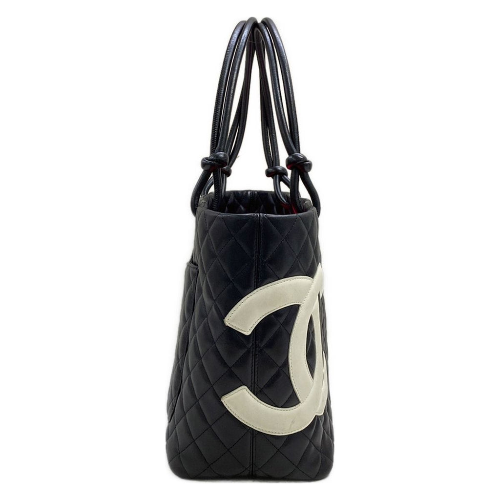 Chanel Tote Bag Cambon Line Large Black White Leather — view 2