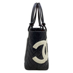 Chanel Tote Bag Cambon Line Large Black White Leather — view 2