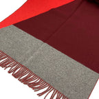 Hermes Scarf Echarpe Casaque Bordeaux Gray Graphical Cashmere — view 4