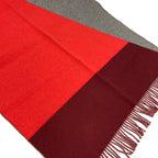 Hermes Scarf Echarpe Casaque Bordeaux Gray Graphical Cashmere — view 5