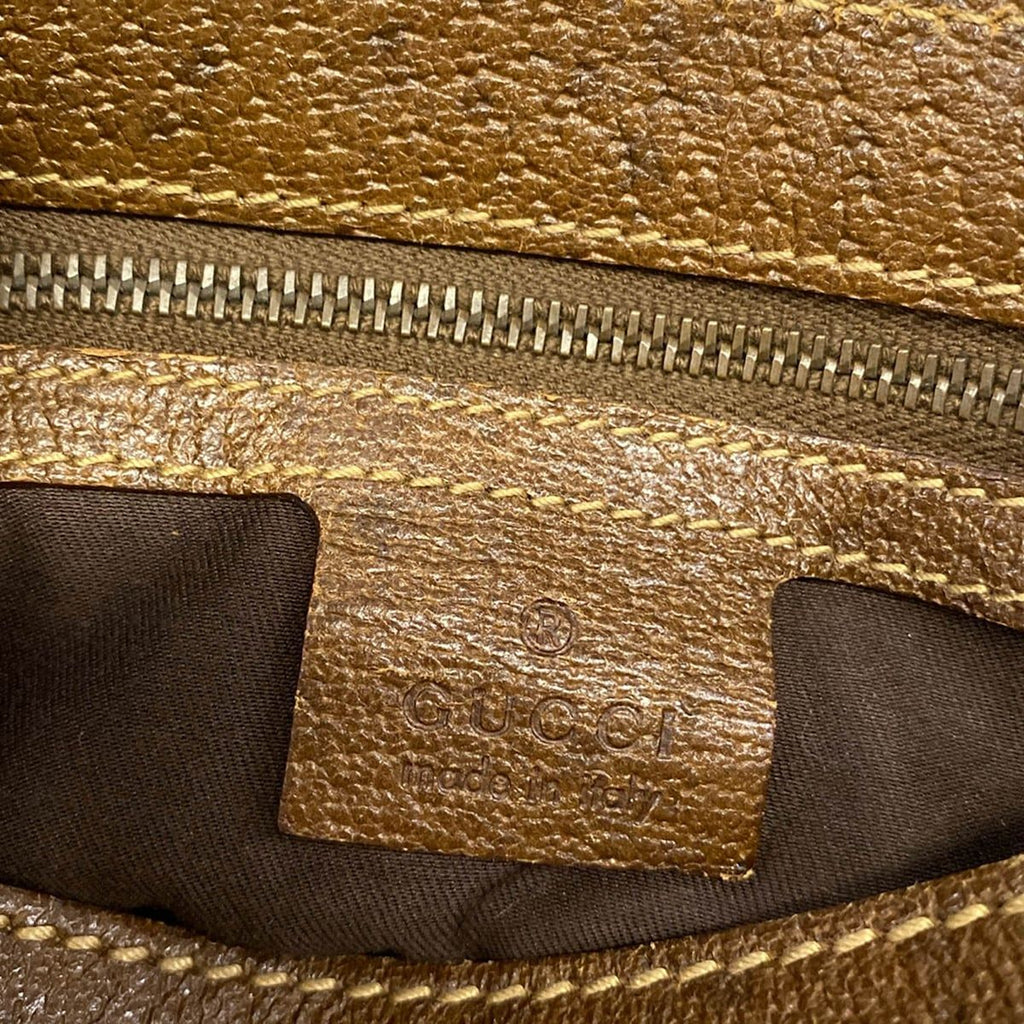 Gucci Shoulder Bag Pelham Beige Dark Brown Leather — view 8