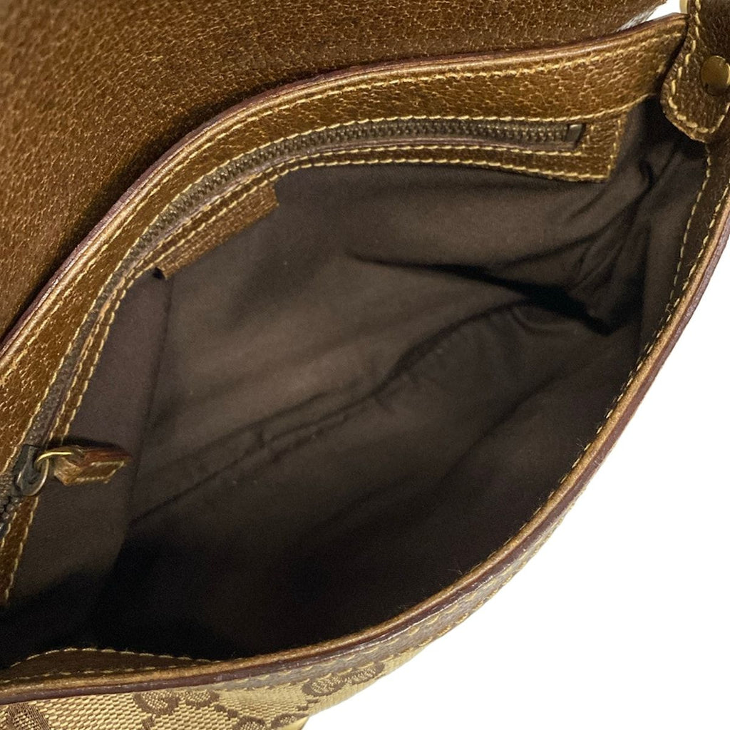 Gucci Shoulder Bag Pelham Beige Dark Brown Leather — view 7